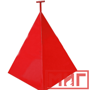 Фото 4 - Пожарная пирамида для пожарного гидранта 500x500x800 (Трехгранная).
